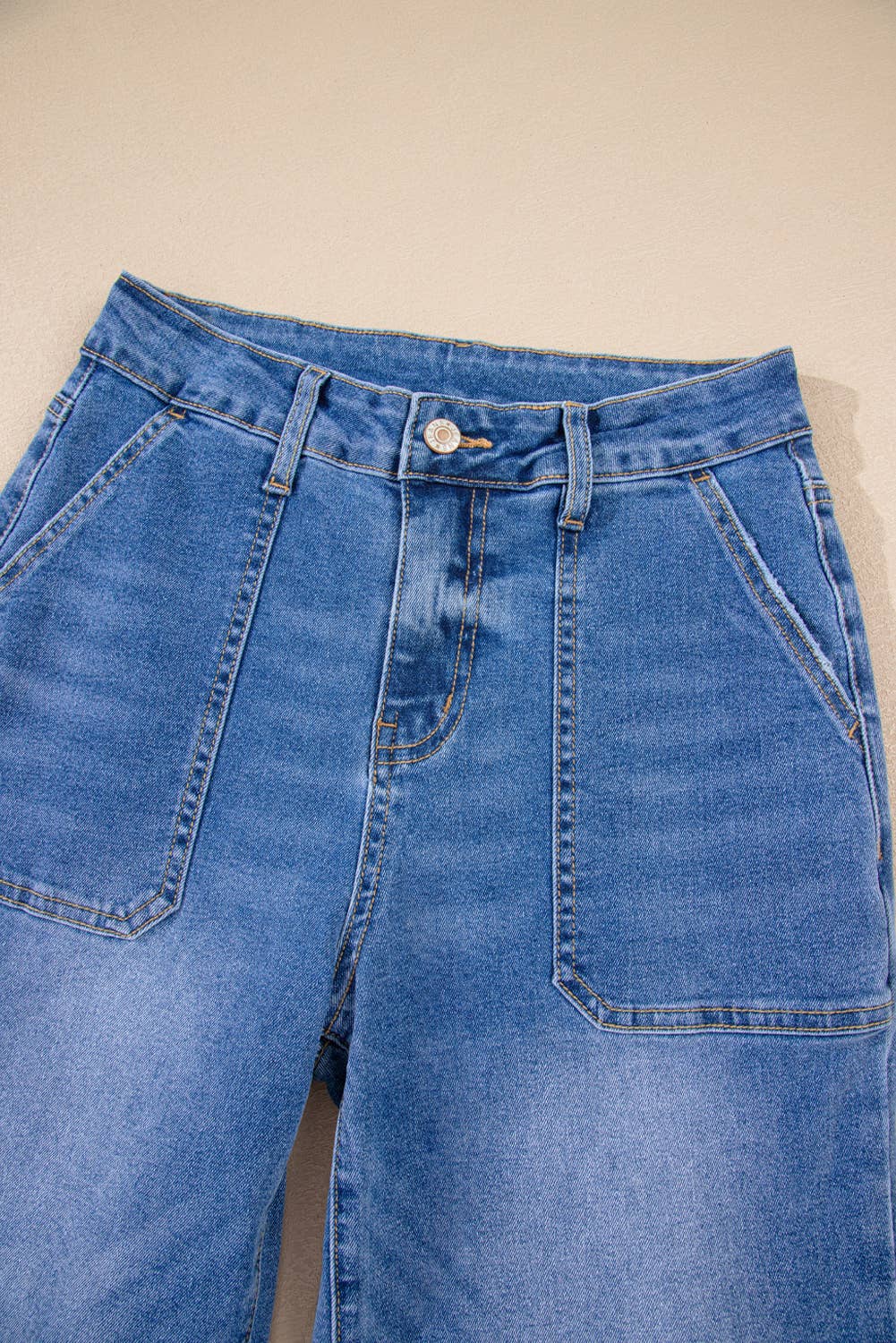 Eva Cropped High Rise Wide Leg Jeans