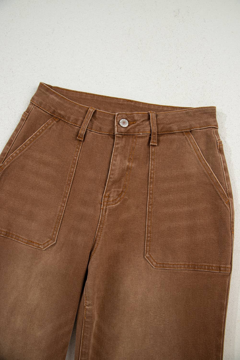 Eva Cropped High Rise Wide Leg Jeans