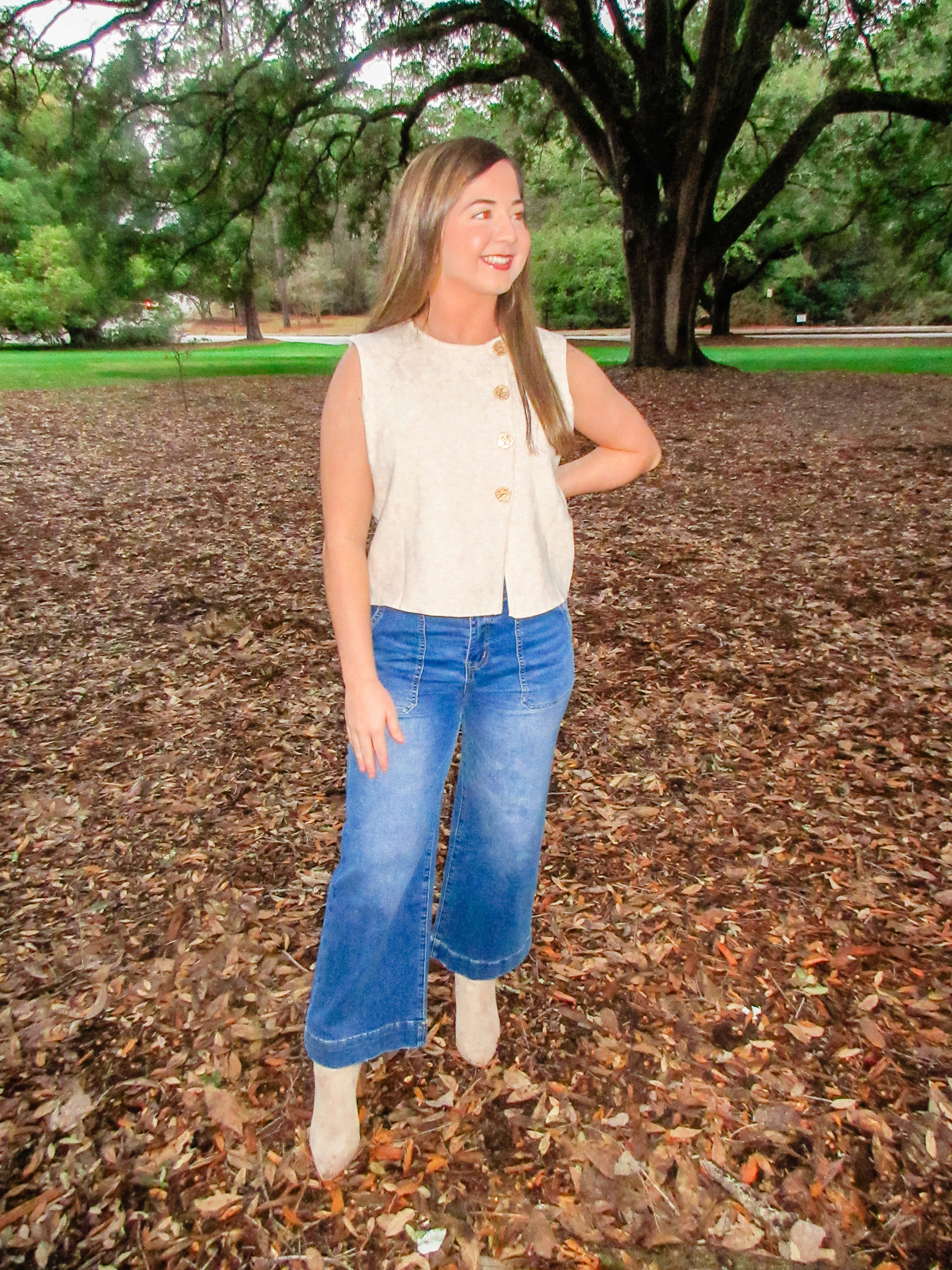 Eva Cropped High Rise Wide Leg Jeans