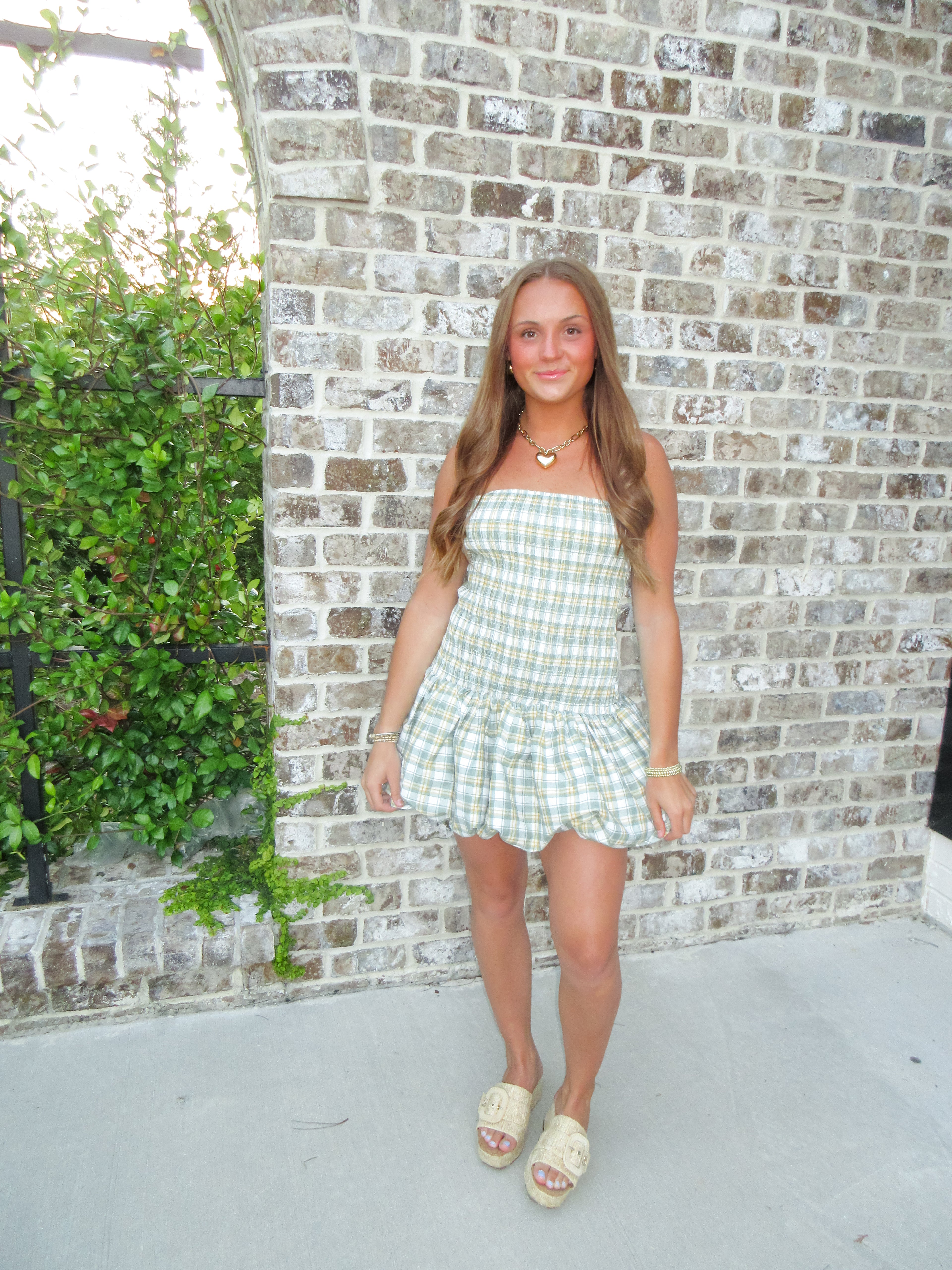 Ellie Plaid Bubble Mini Dress