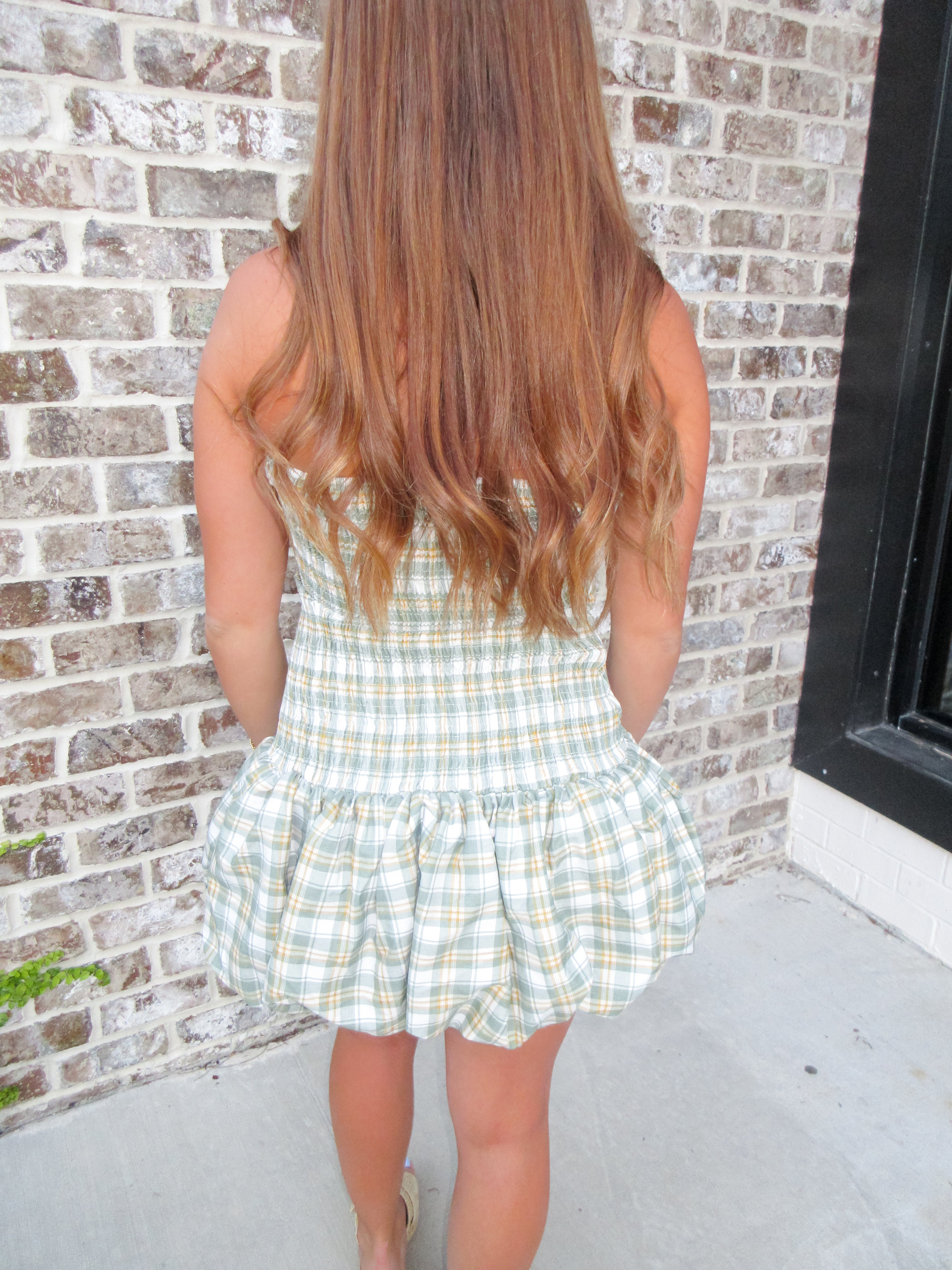 Ellie Plaid Bubble Mini Dress