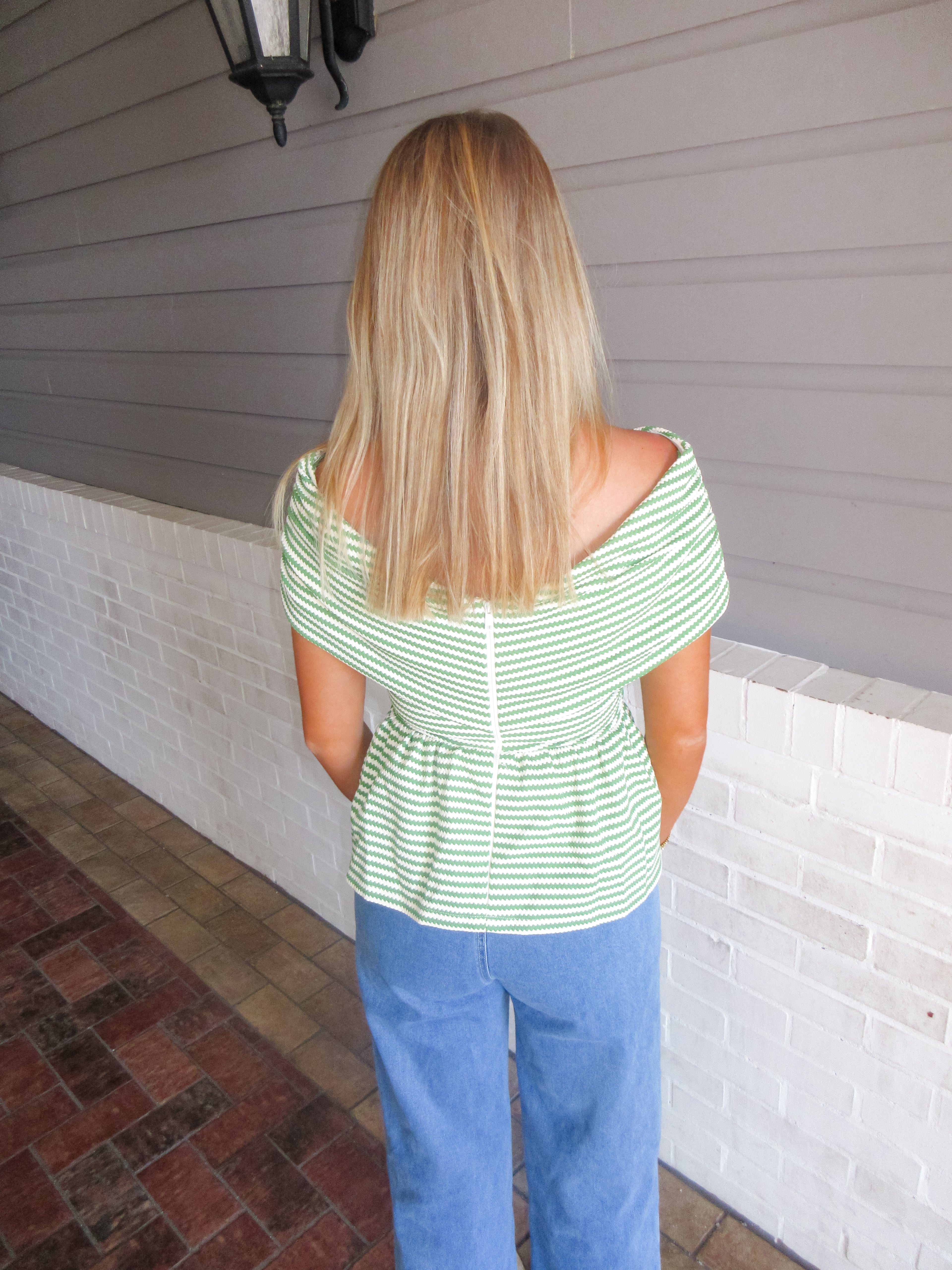 Adeline Top Matcha Ivory