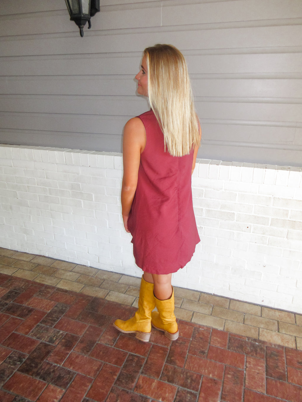 Scarlett Floral Print Mock Neck  Mini Dress